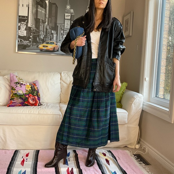 Vintage black leather batwing jacket - Picture 1 of 16